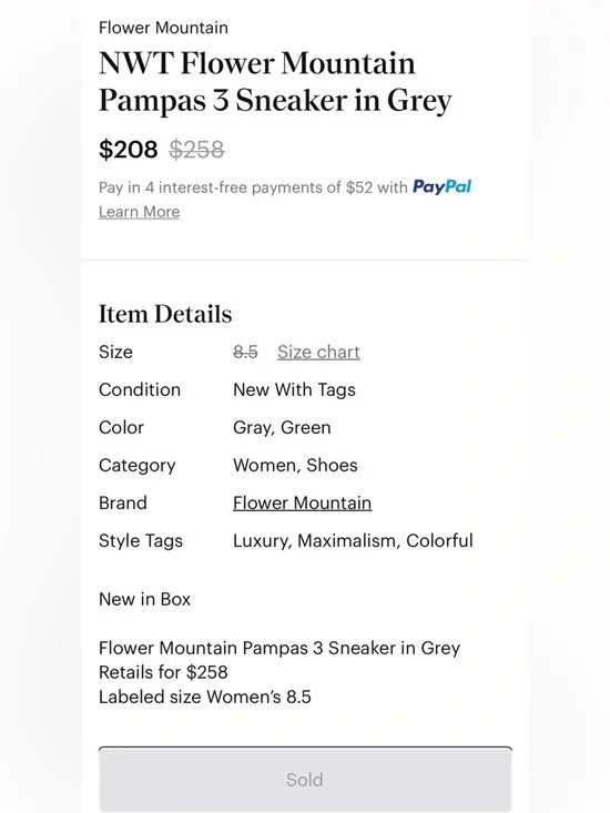 Flower Mountain Pastel Multi-Color Sneakers - Purple, Mint & Orange size 40 - Picture 15 of 16